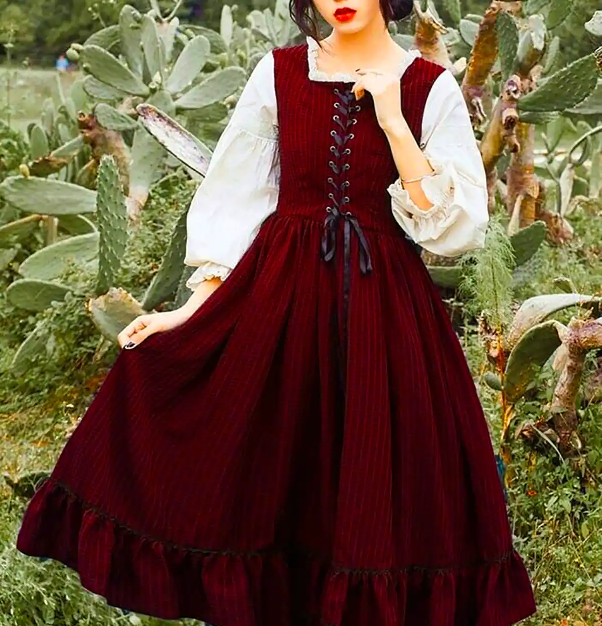 پیراهن نخی و کلاسیک دخترانه