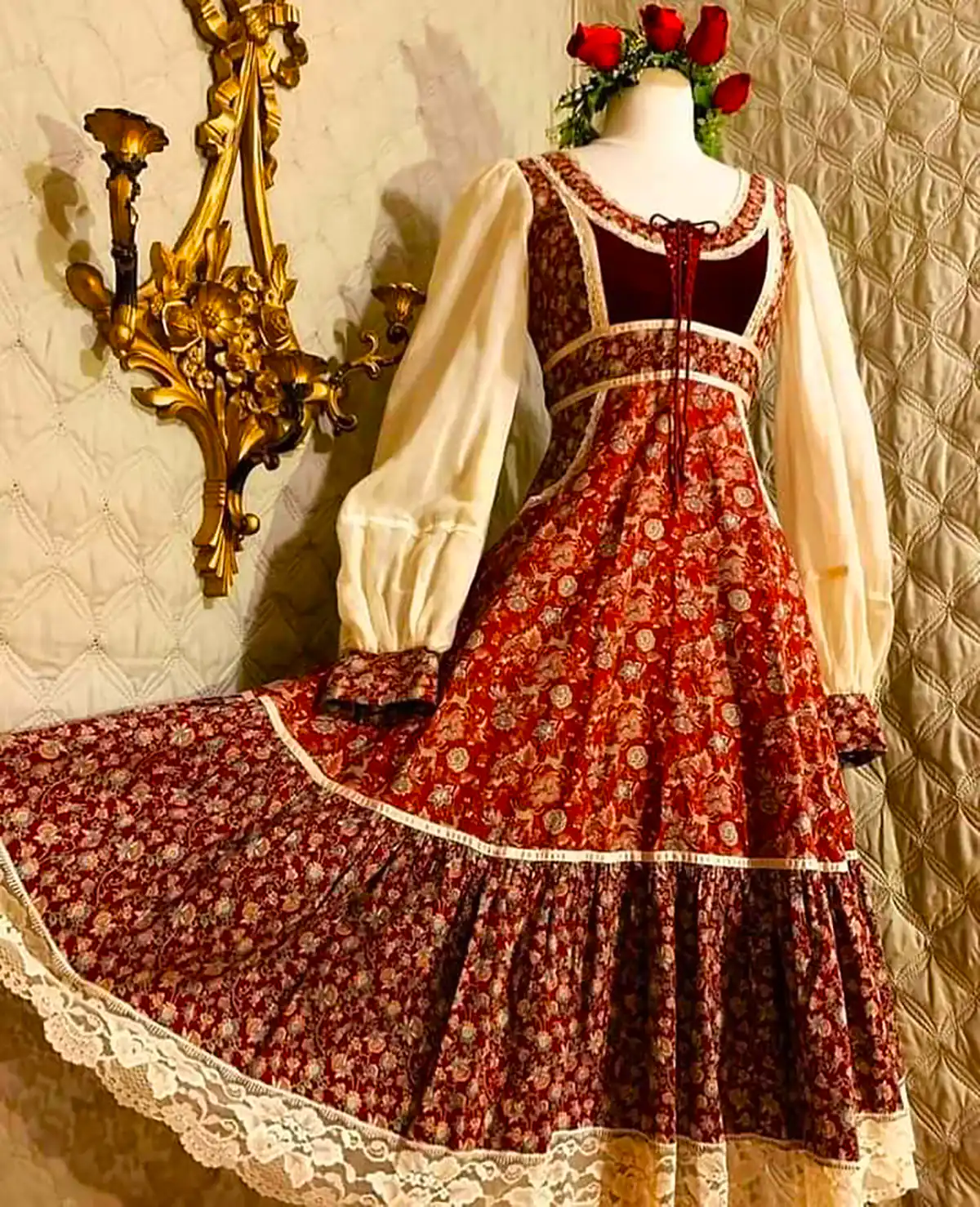 پیراهن نخی و کلاسیک دخترانه