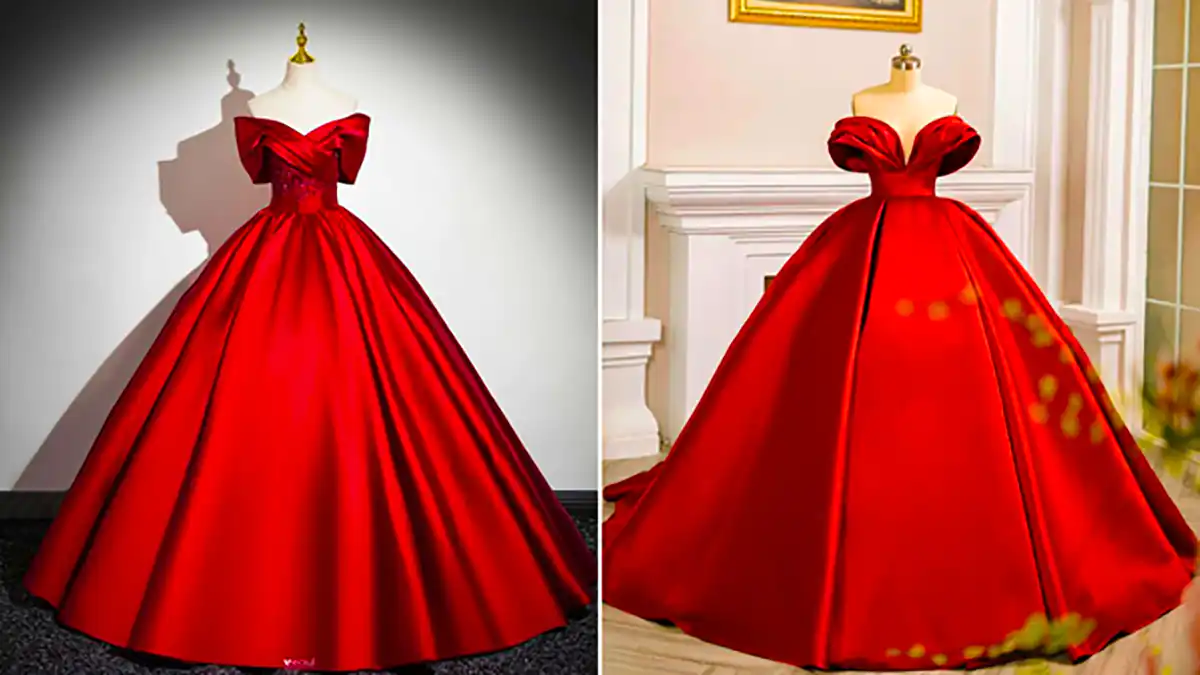 پیراهن ساتن دکلته