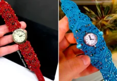 ساعت مچی با دسته بافتنی