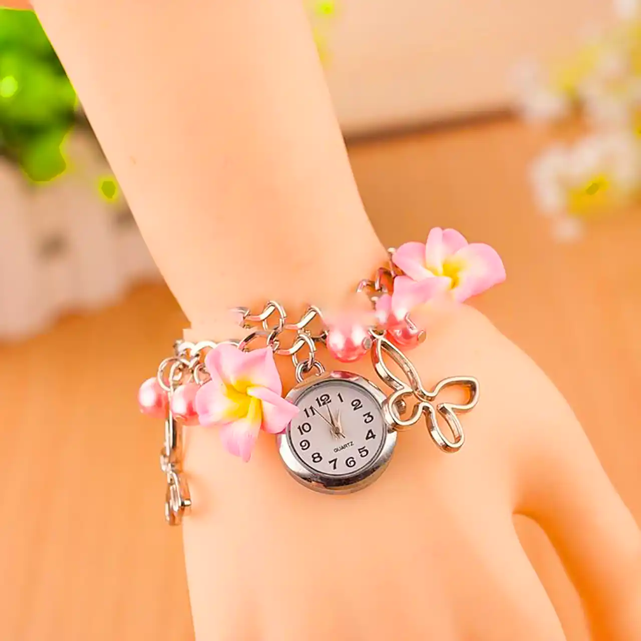 ساعت مچی زنانه لوکس مرواریدی