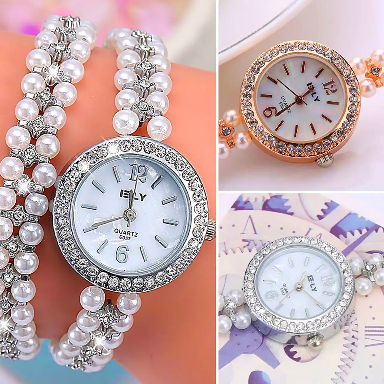 ساعت مچی زنانه لوکس مرواریدی