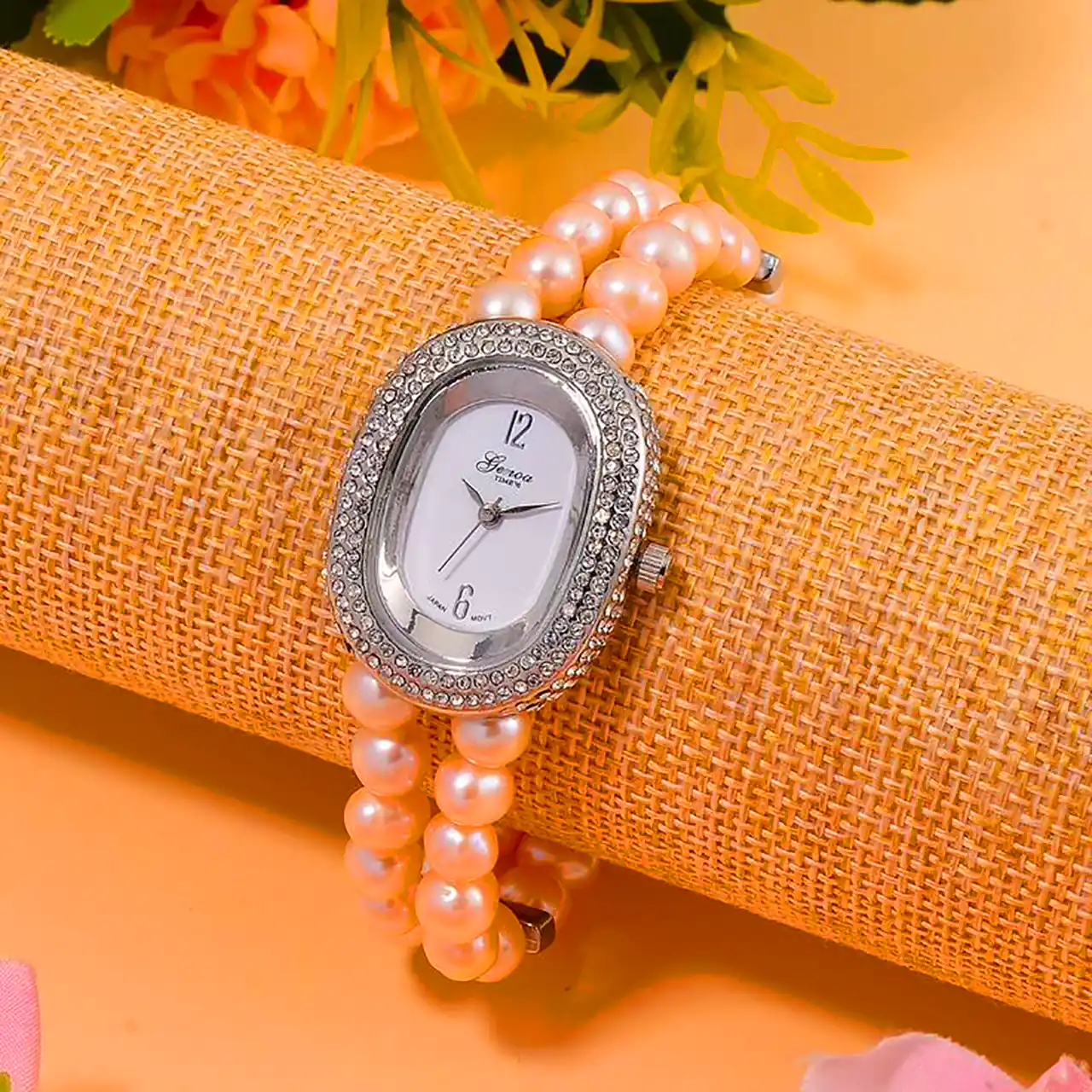 ساعت مچی زنانه لوکس مرواریدی