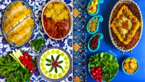 سرو غذا با تم ایرانی