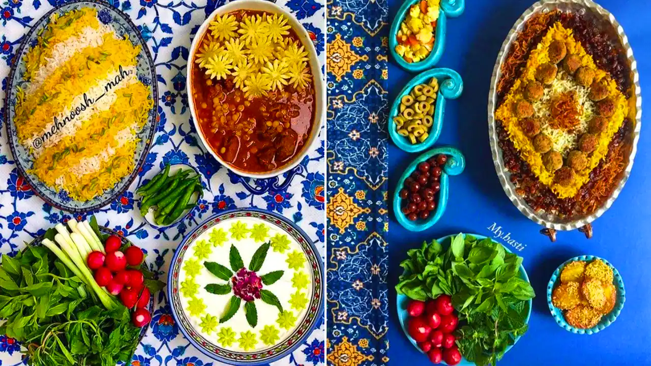 سرو غذا با تم ایرانی