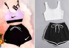 ست تاپ شرتک ورزشی زنانه