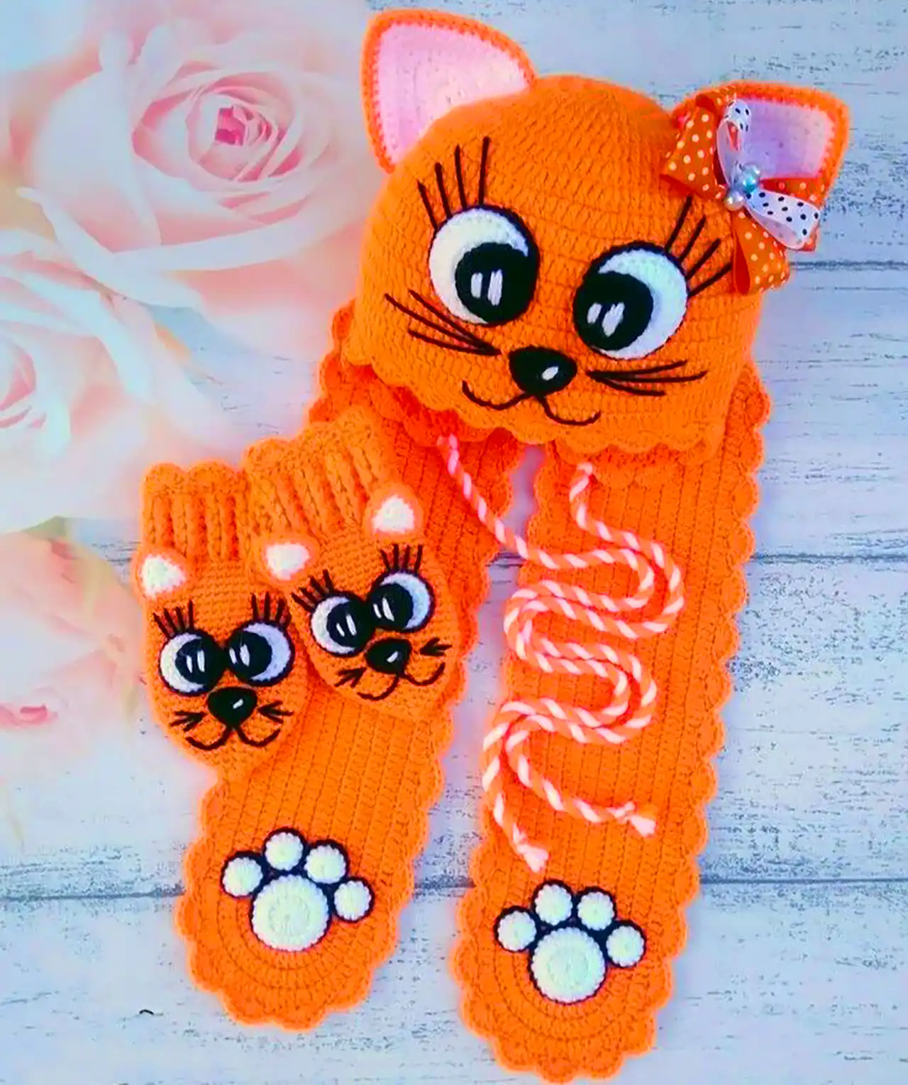 شال و کلاه برای دختر بچه ها