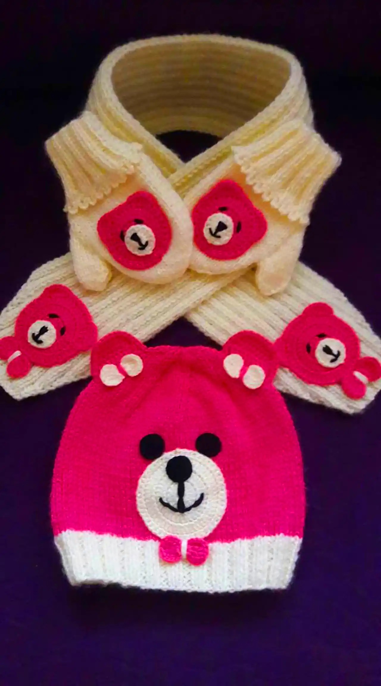 شال و کلاه برای دختر بچه ها