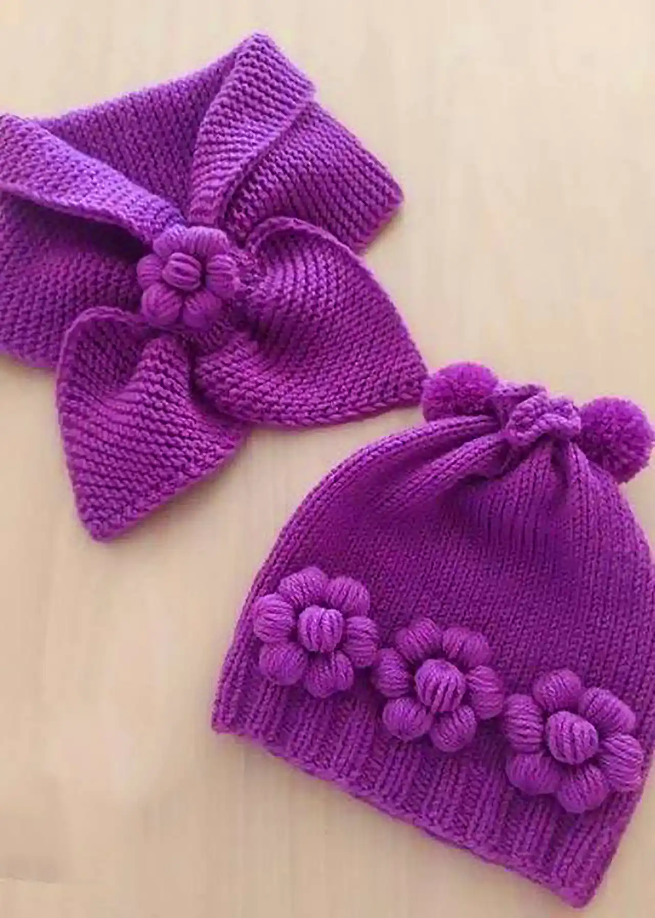 شال و کلاه برای دختر بچه ها