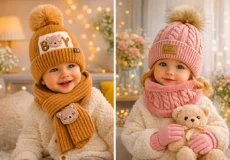 شال و کلاه شیک بافتنی