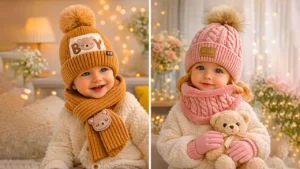 شال و کلاه شیک بافتنی