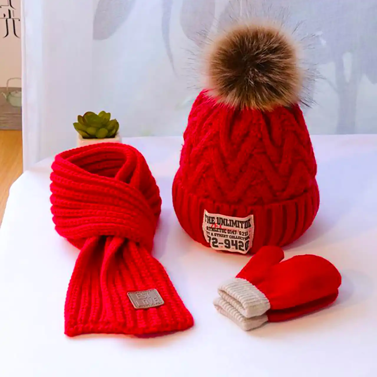 شال و کلاه شیک بافتنی