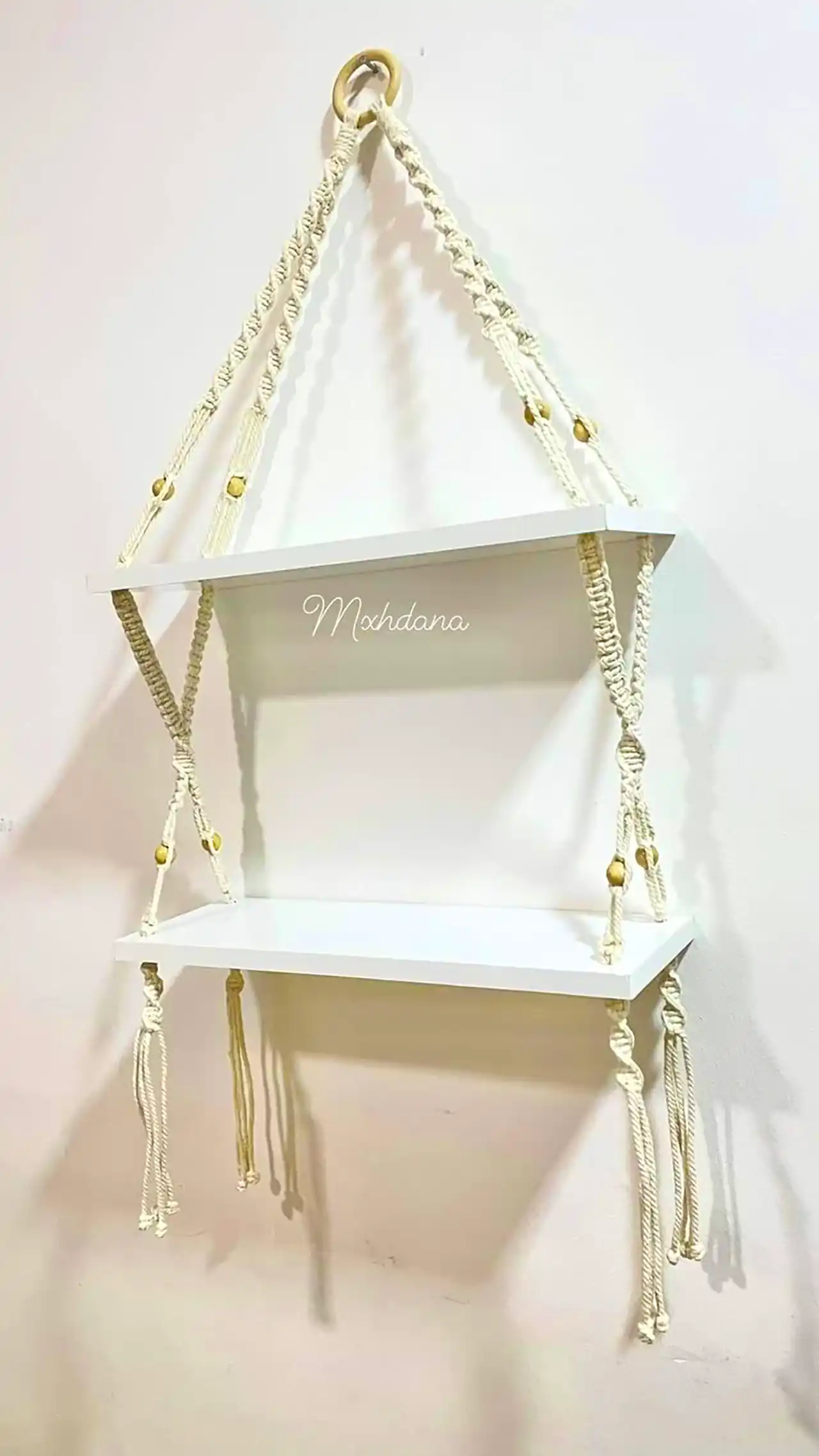 شلف آویز طنابی مکرومه