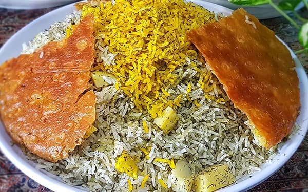 طرز تهیه سیب پلو خوشمزه و مجلسی به روش سنتی کرمانشاهی