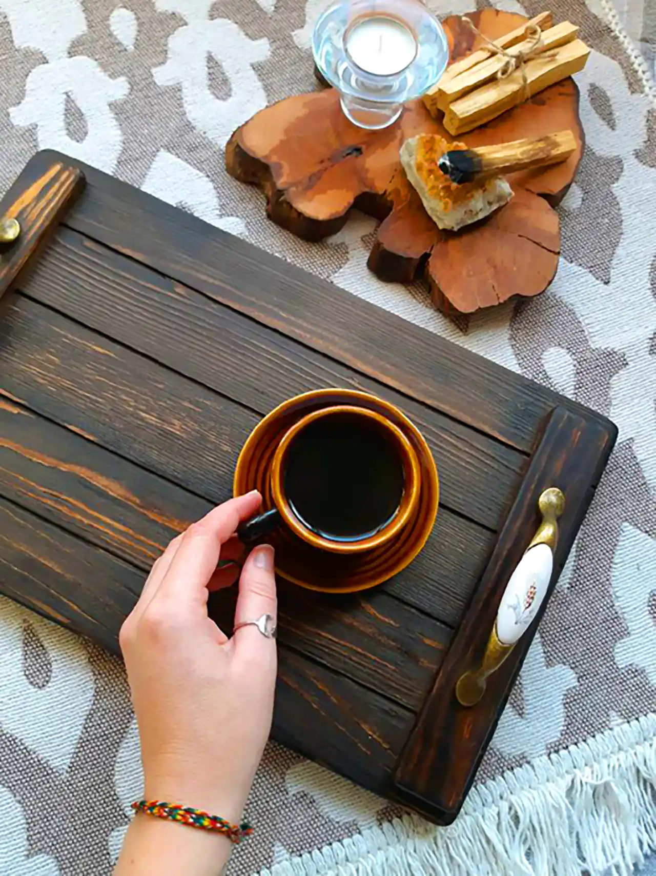 سینی مدرن چوبی