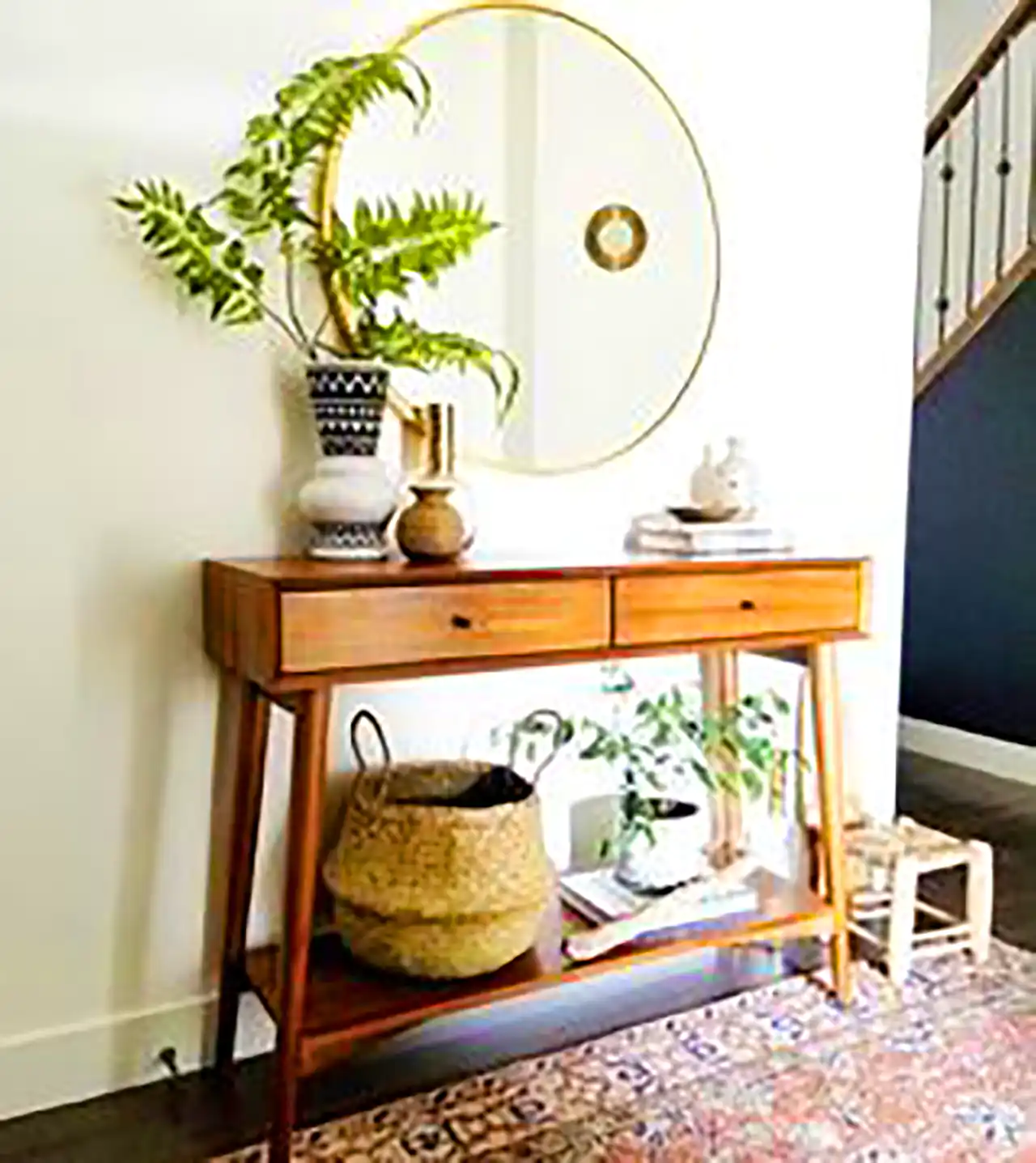 ست آینه و کنسول مدرن چوبی 