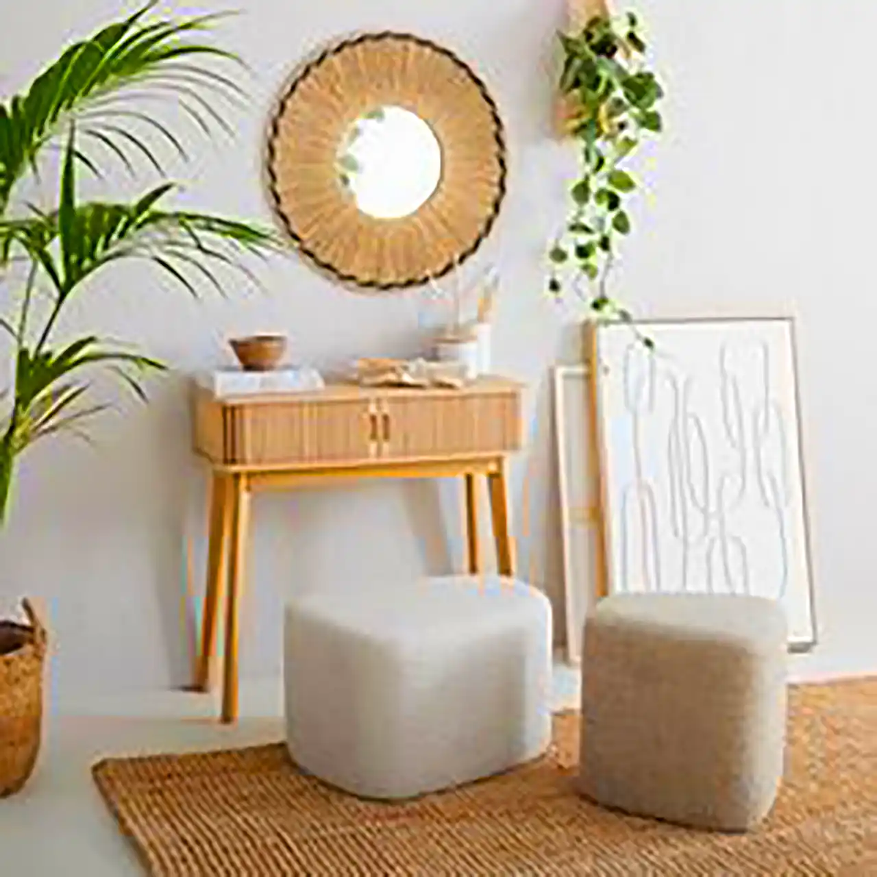 ست آینه و کنسول مدرن چوبی 