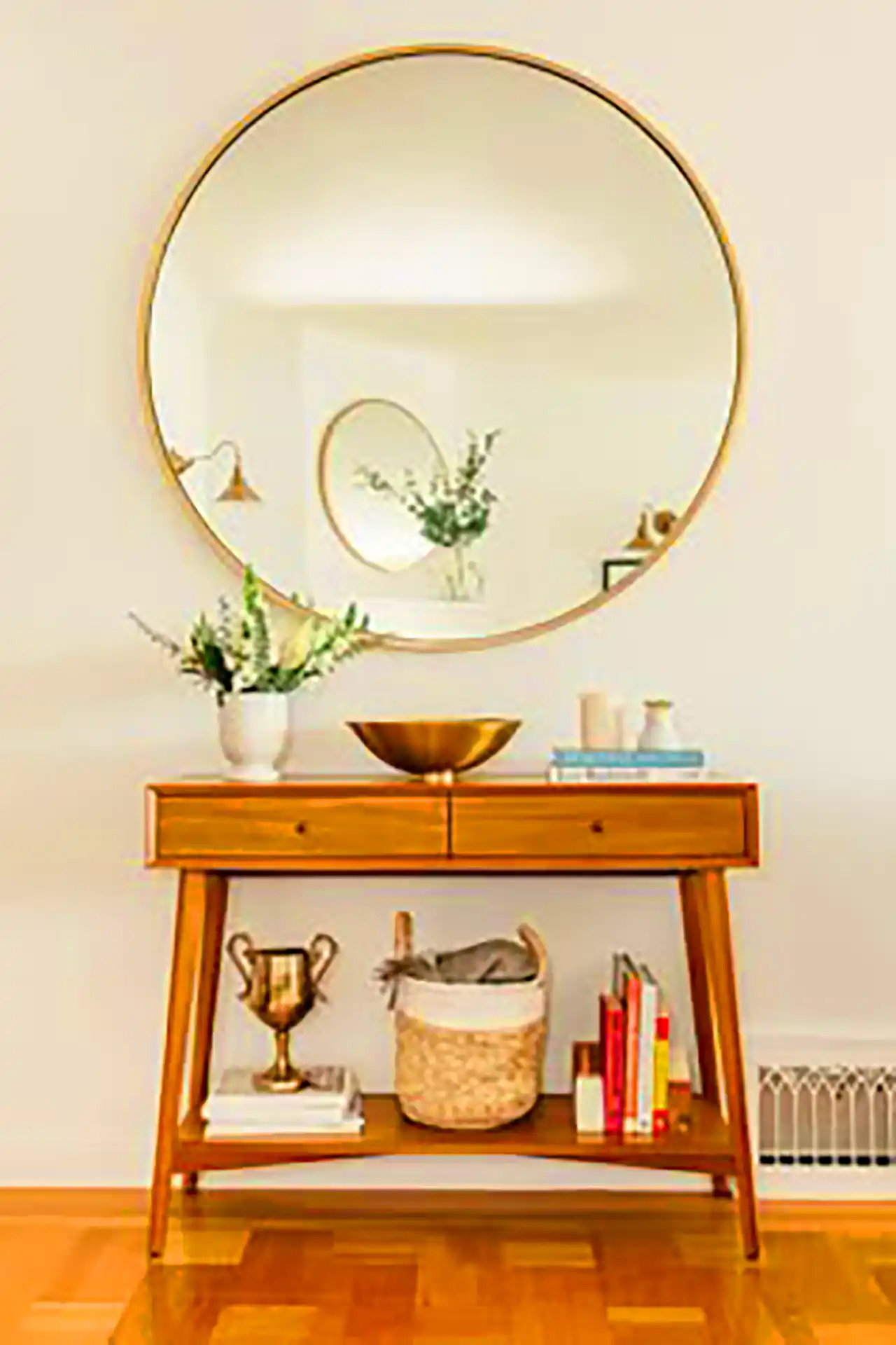 ست آینه و کنسول مدرن چوبی 