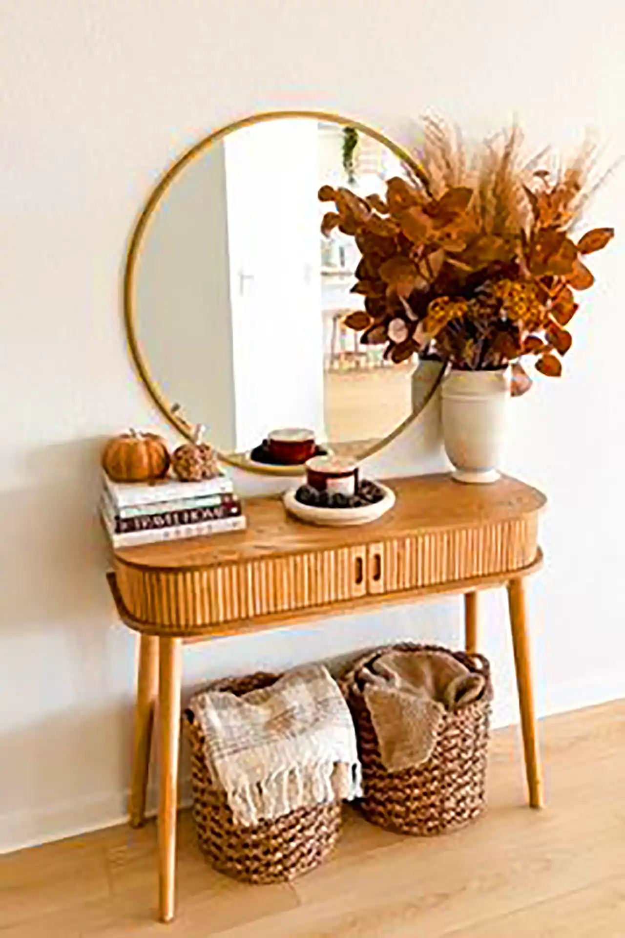 ست آینه و کنسول مدرن چوبی 