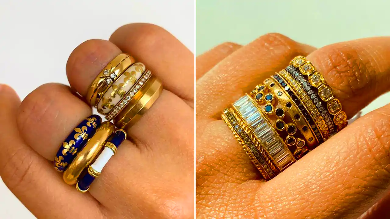 ست انگشتر جواهر نشان 