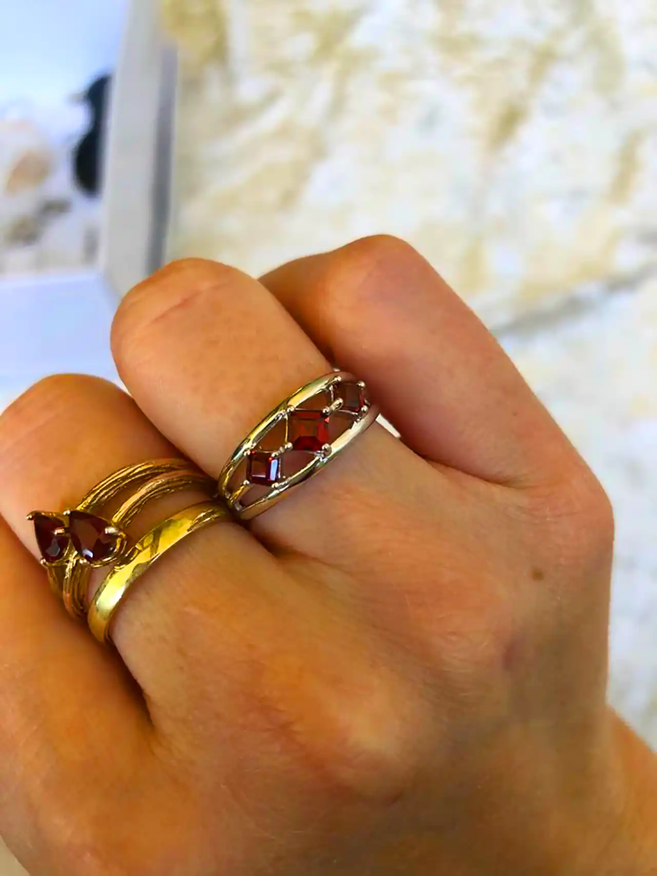 ست انگشتر جواهر نشان 