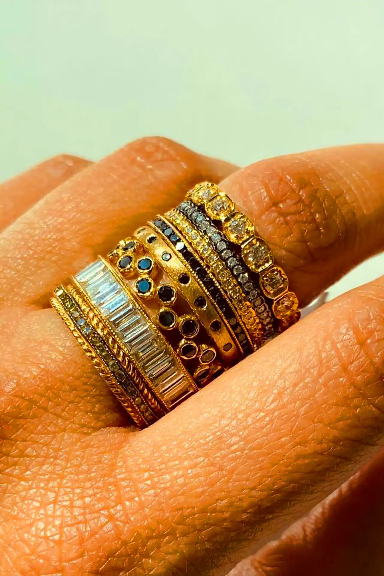 ست انگشتر جواهر نشان 