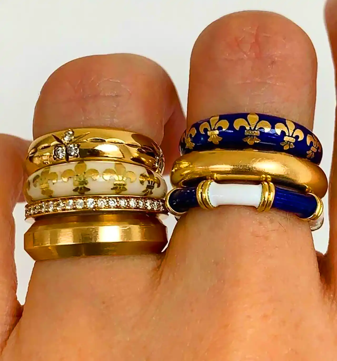 ست انگشتر جواهر نشان 