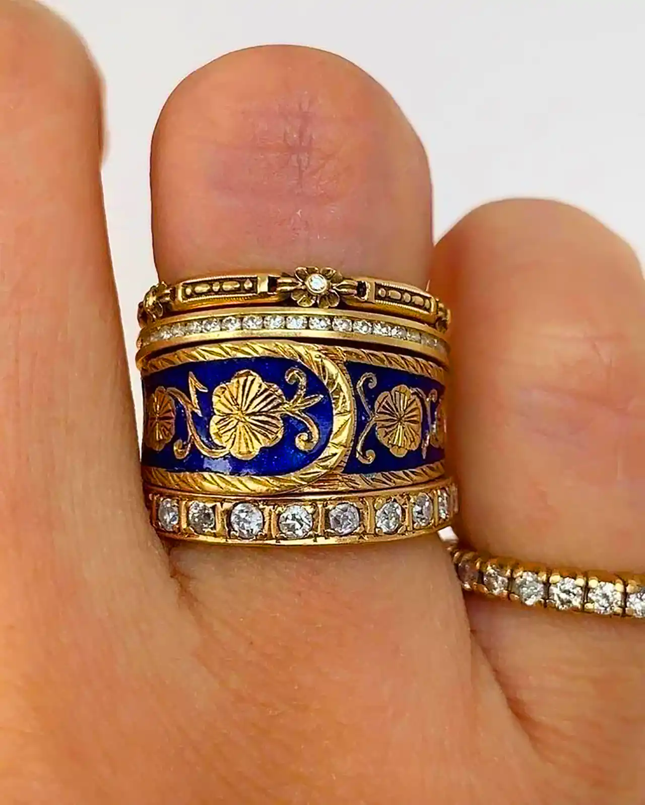 ست انگشتر جواهر نشان 