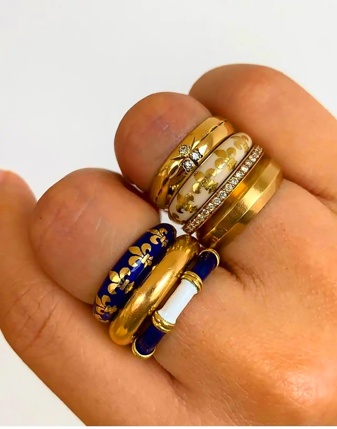 ست انگشتر جواهر نشان 