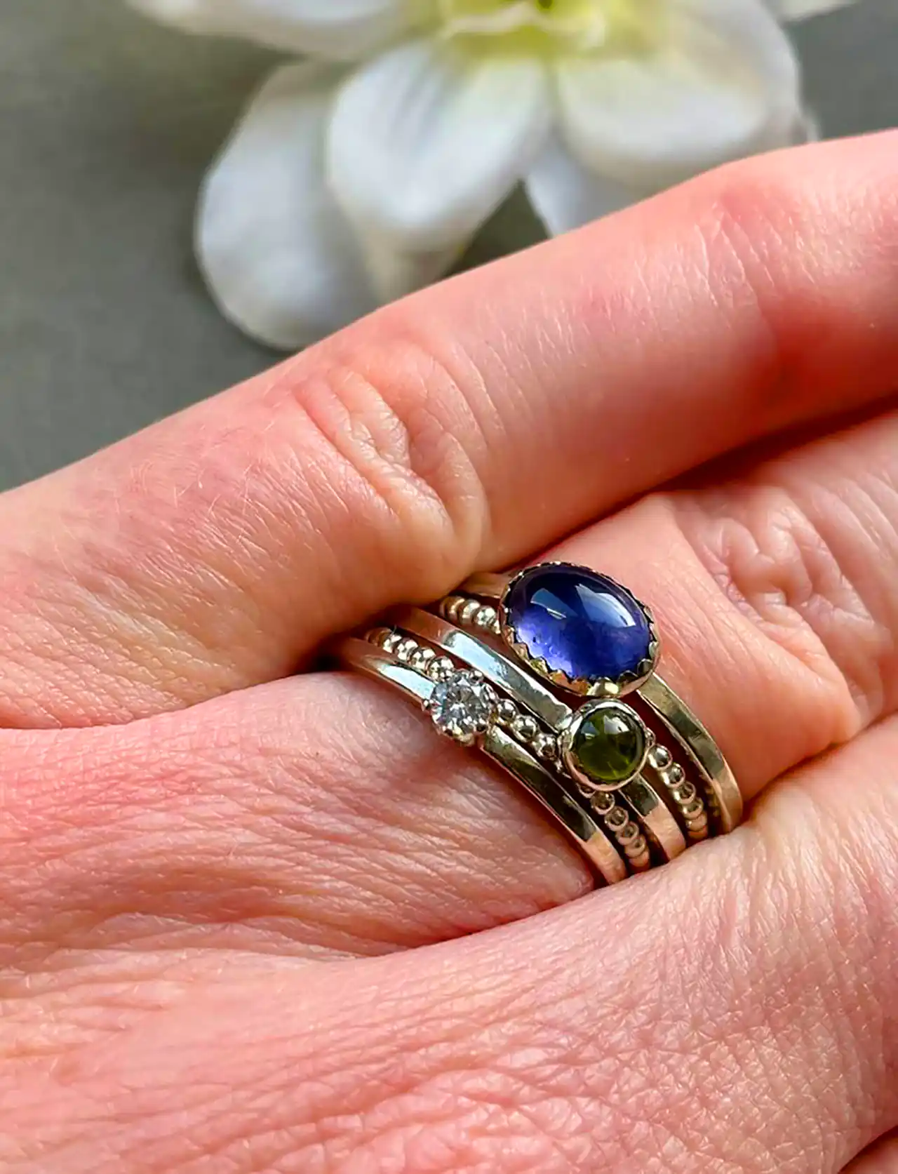 ست انگشتر جواهر نشان 