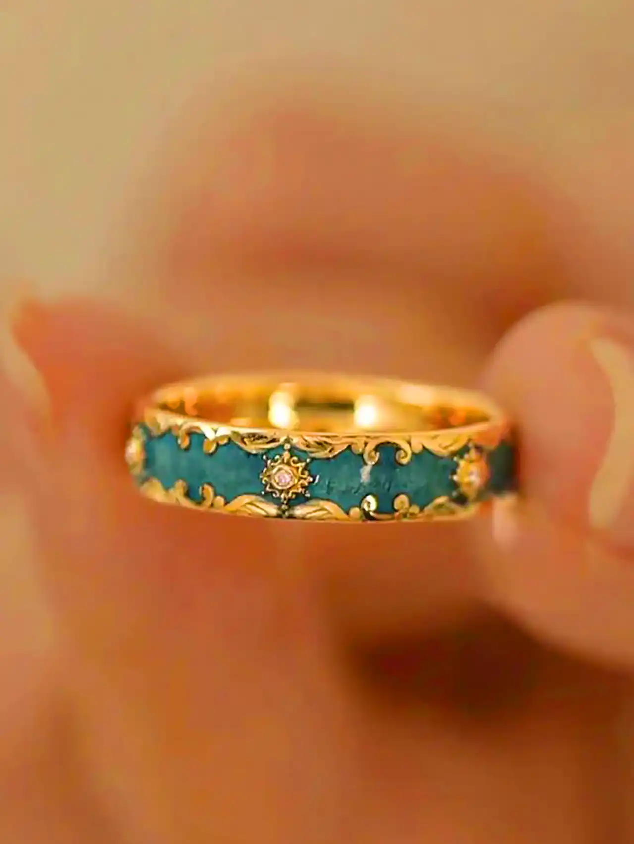 ست انگشتر جواهر نشان 