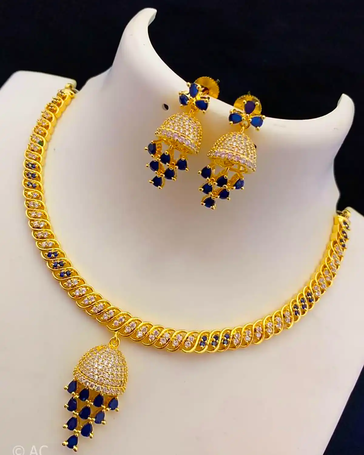 ست جواهرات شیک با روکش طلا