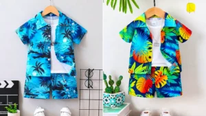 ست پیراهن و شلوار هاوایی بچگانه