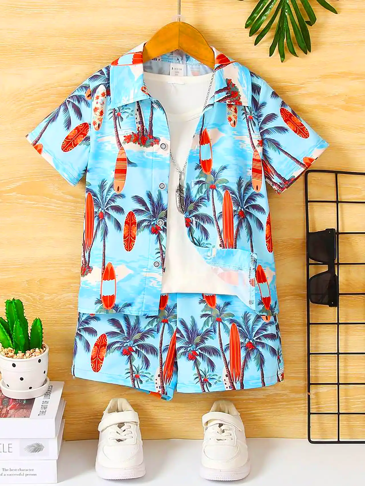 ست پیراهن و شلوار هاوایی بچگانه