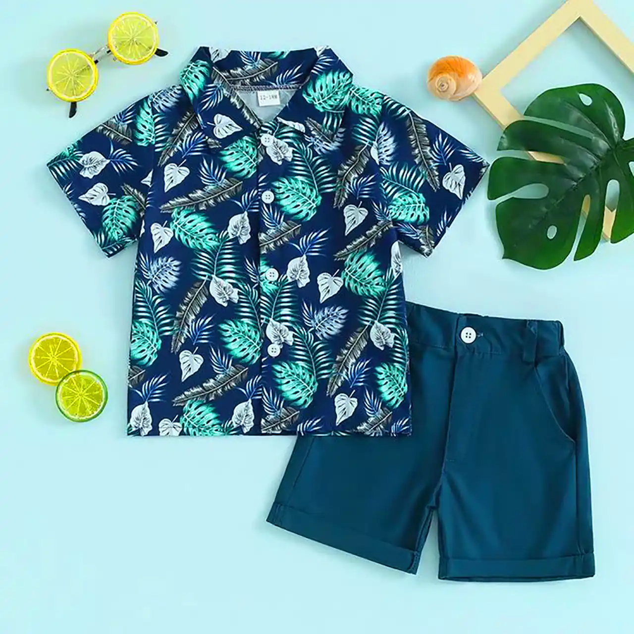 ست پیراهن و شلوار هاوایی بچگانه