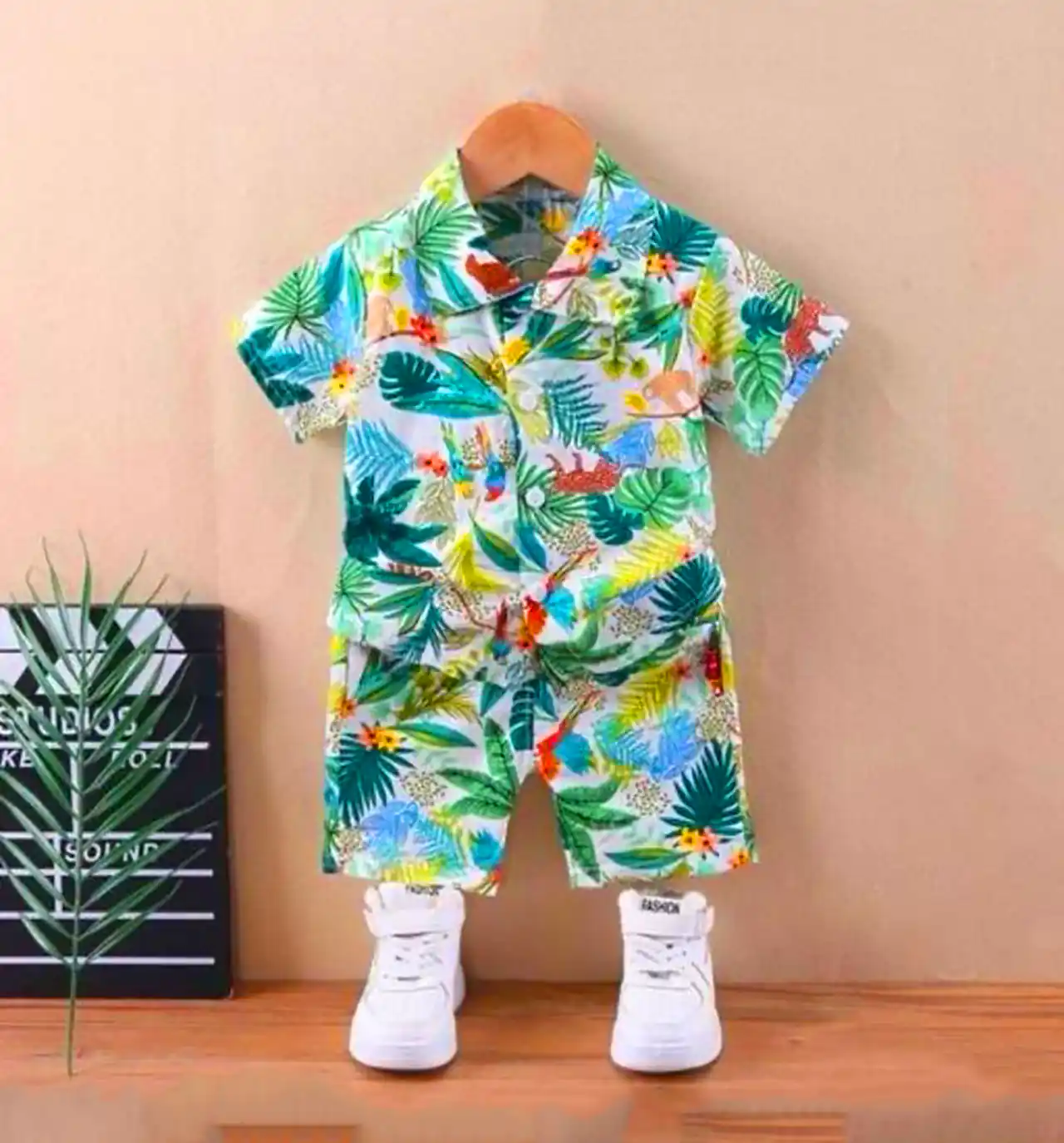 ست پیراهن و شلوار هاوایی بچگانه