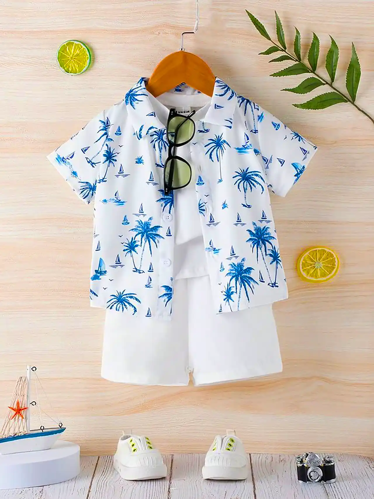 ست پیراهن و شلوار هاوایی بچگانه