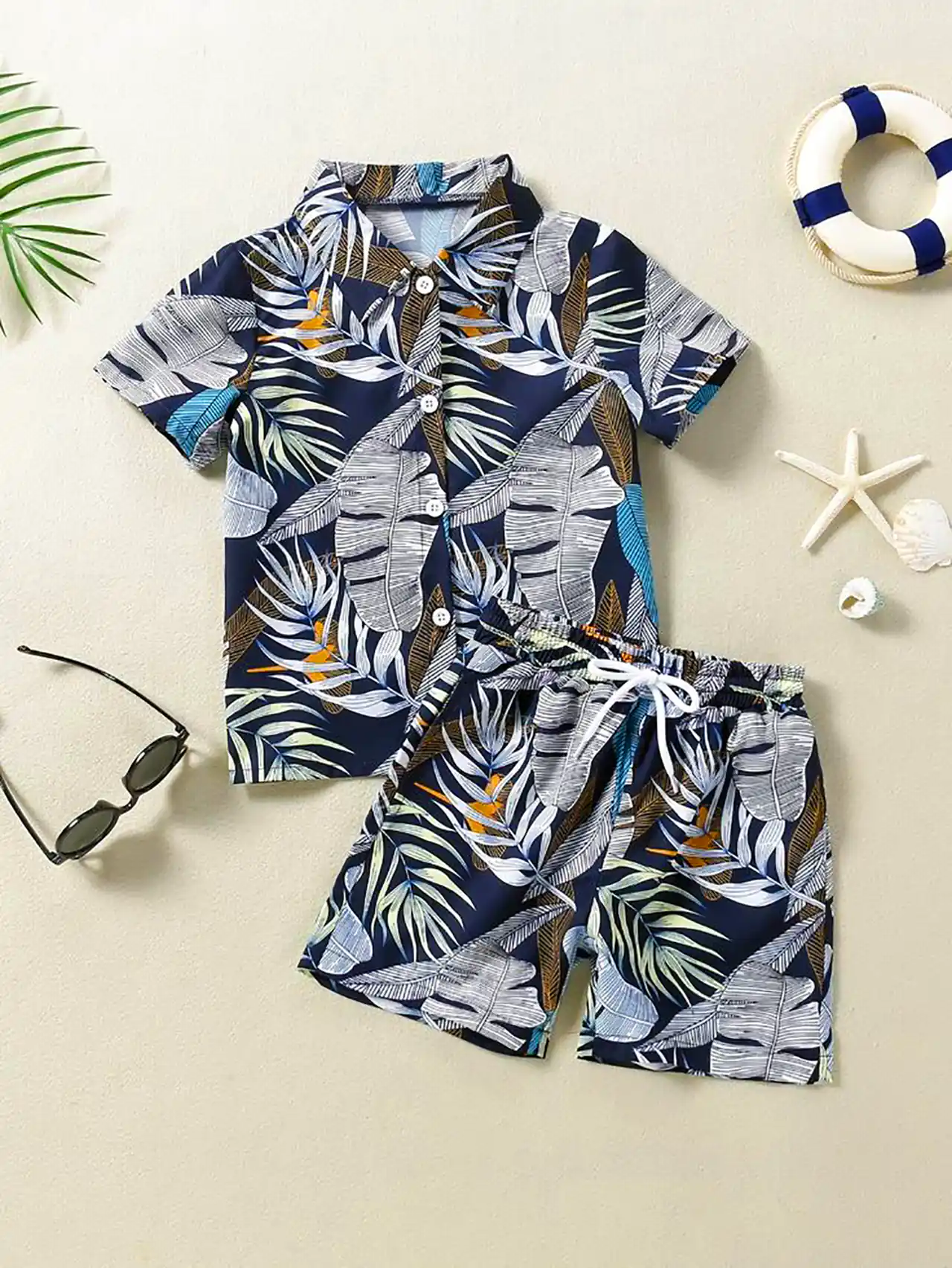 ست پیراهن و شلوار هاوایی بچگانه