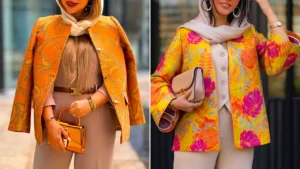 استایل زنانه شیک نارنجی