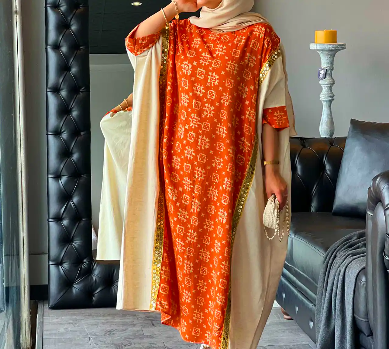 استایل زنانه شیک نارنجی 