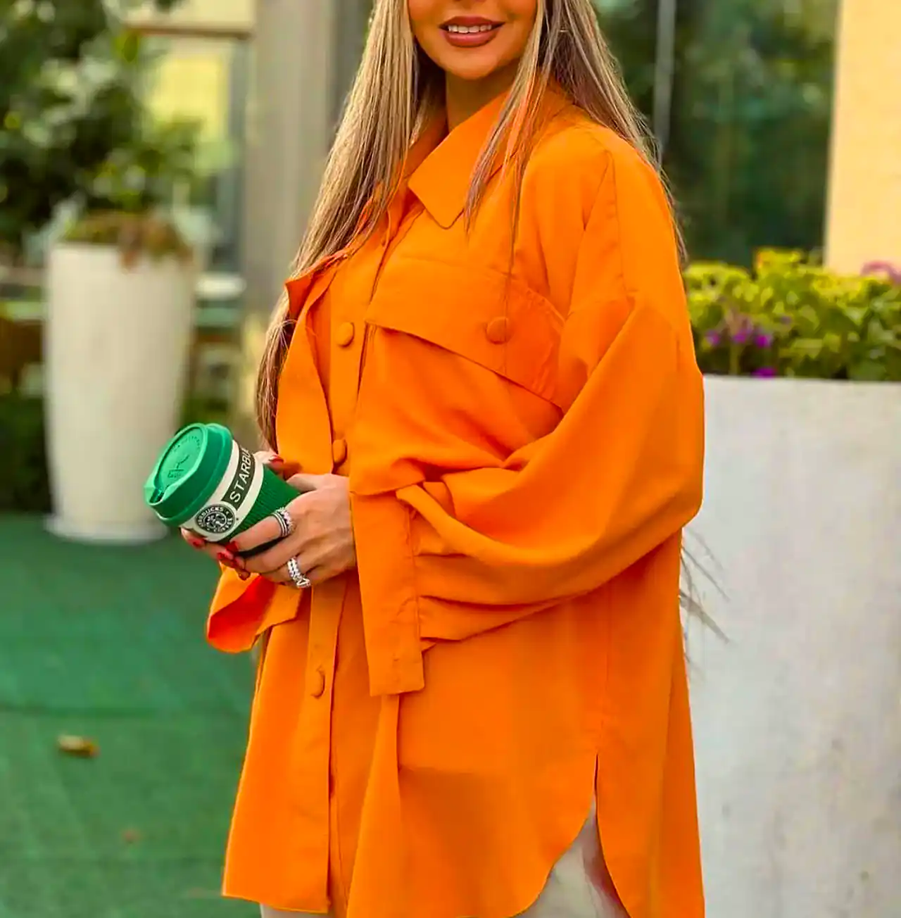 استایل زنانه شیک نارنجی 