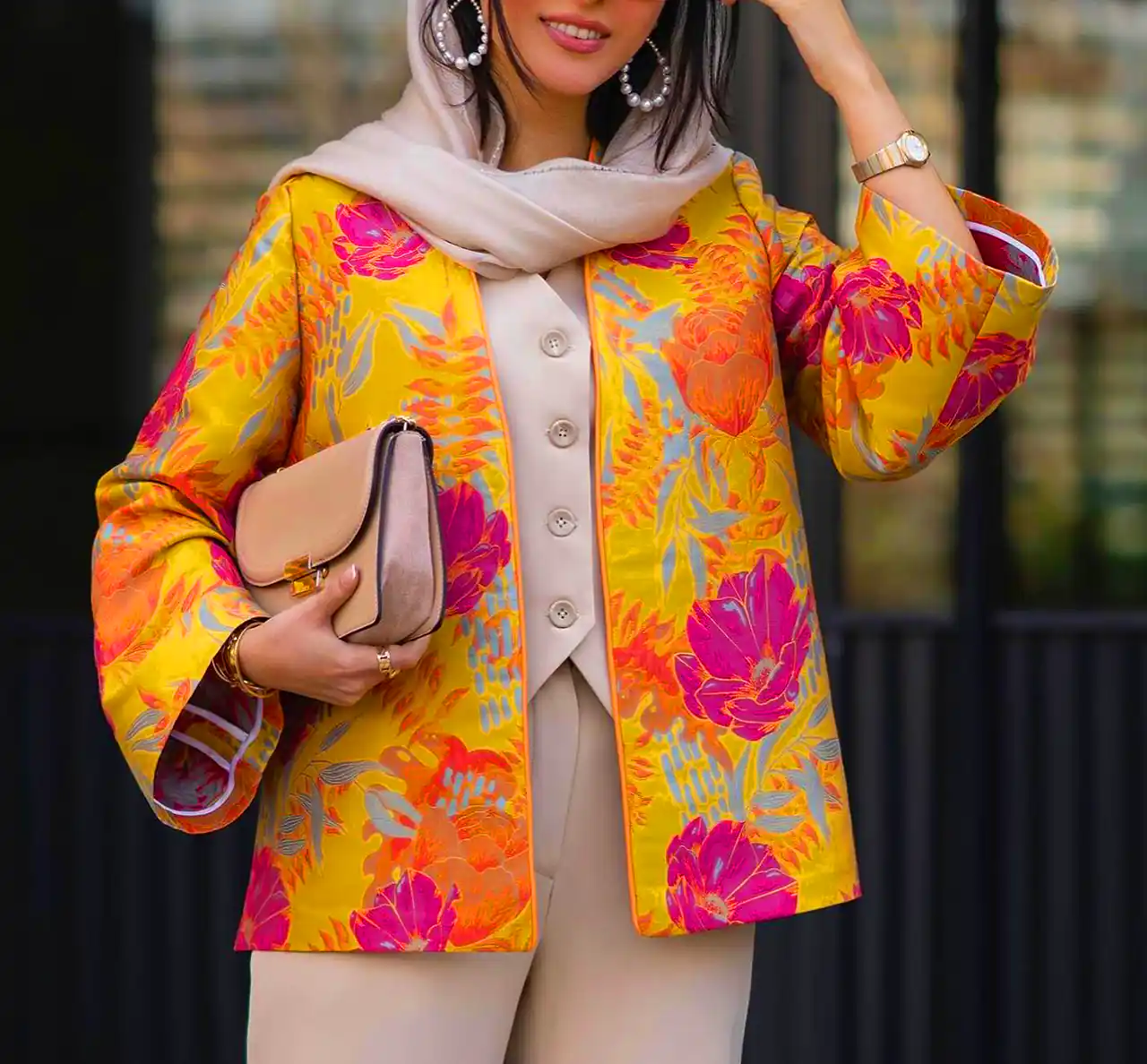 استایل زنانه شیک نارنجی 