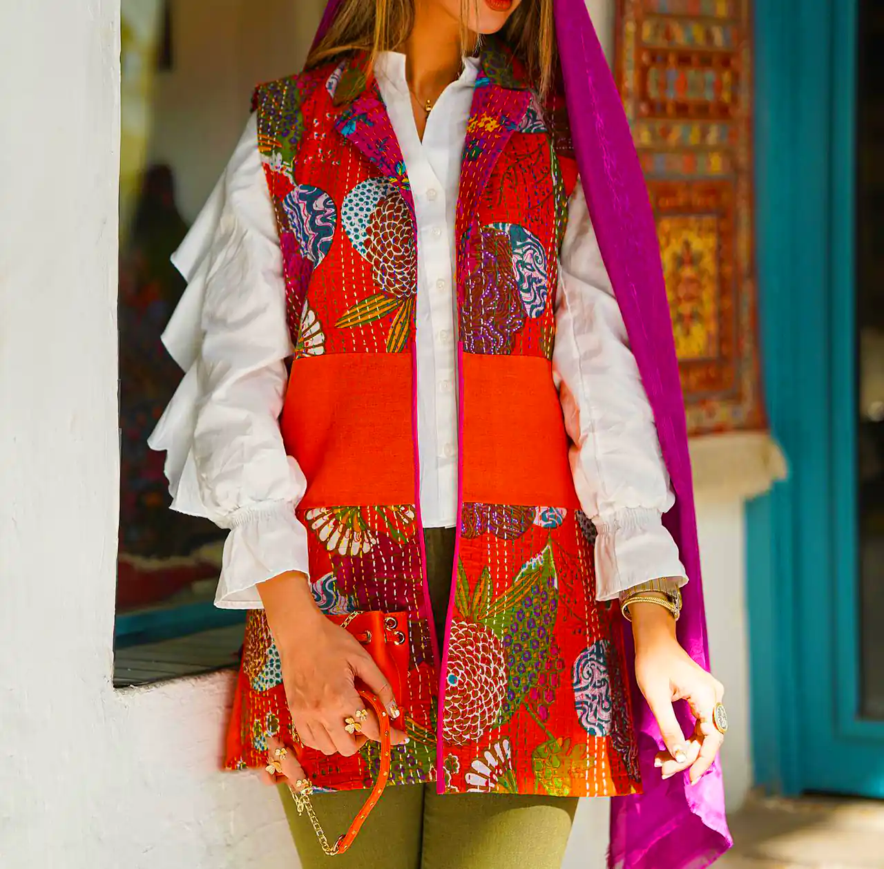 استایل زنانه شیک نارنجی 