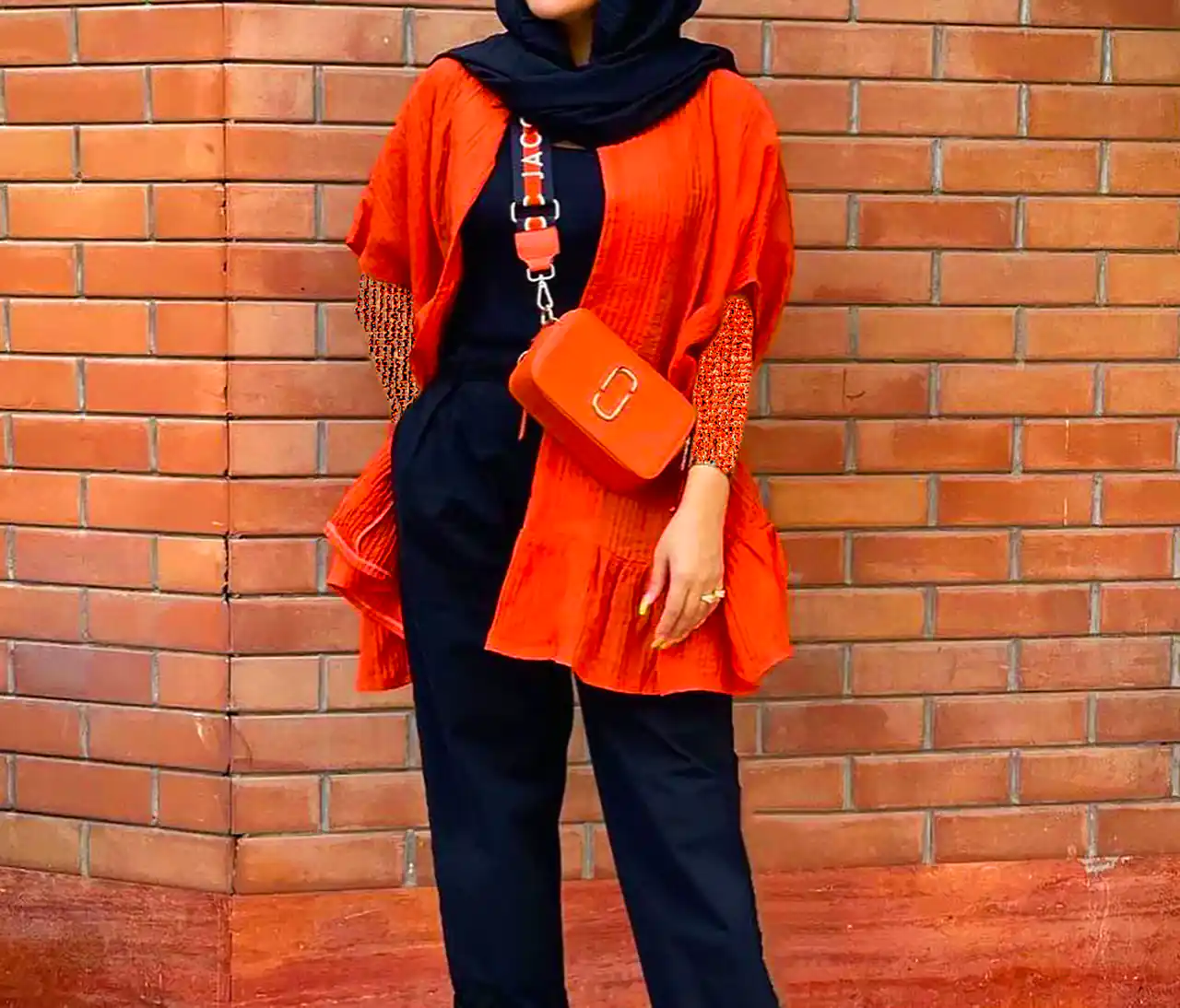 استایل زنانه شیک نارنجی 