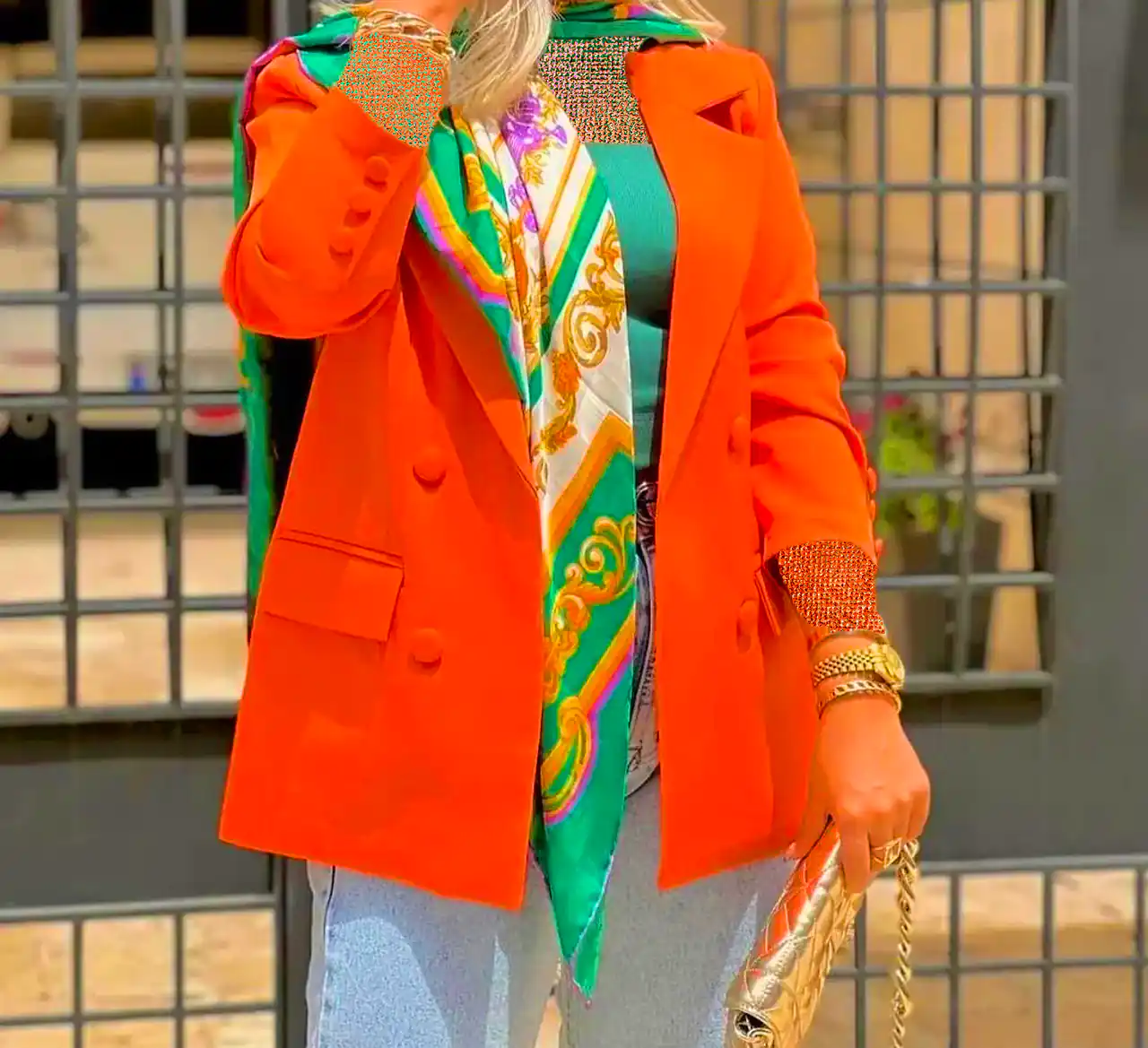 استایل زنانه شیک نارنجی 