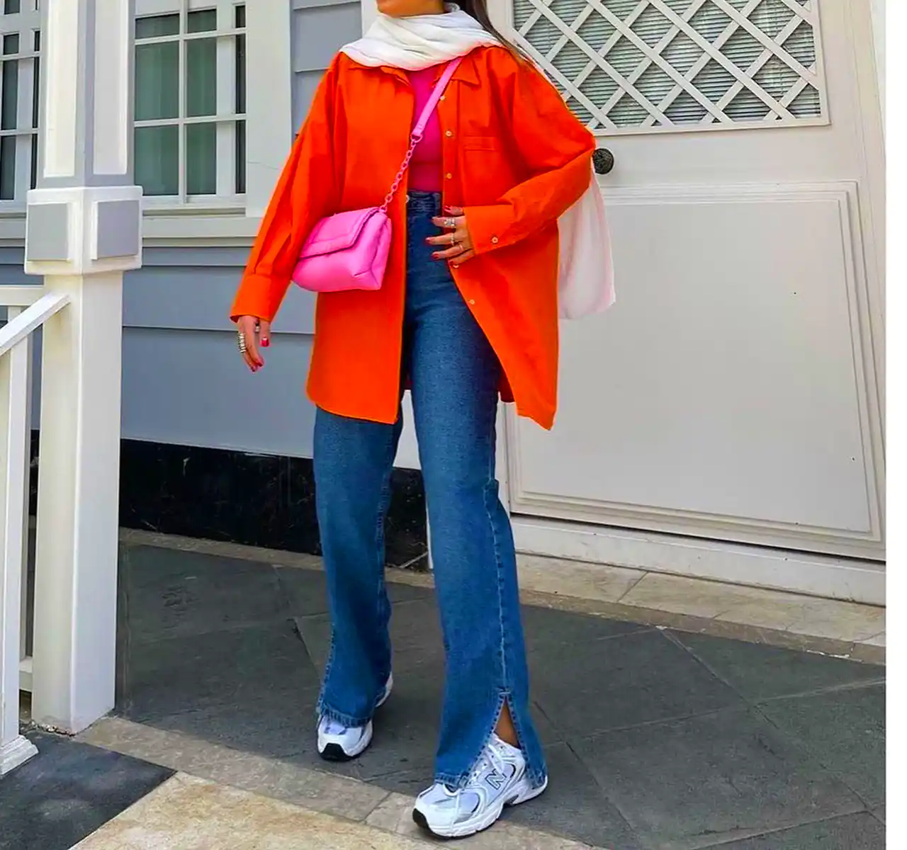 استایل زنانه شیک نارنجی 