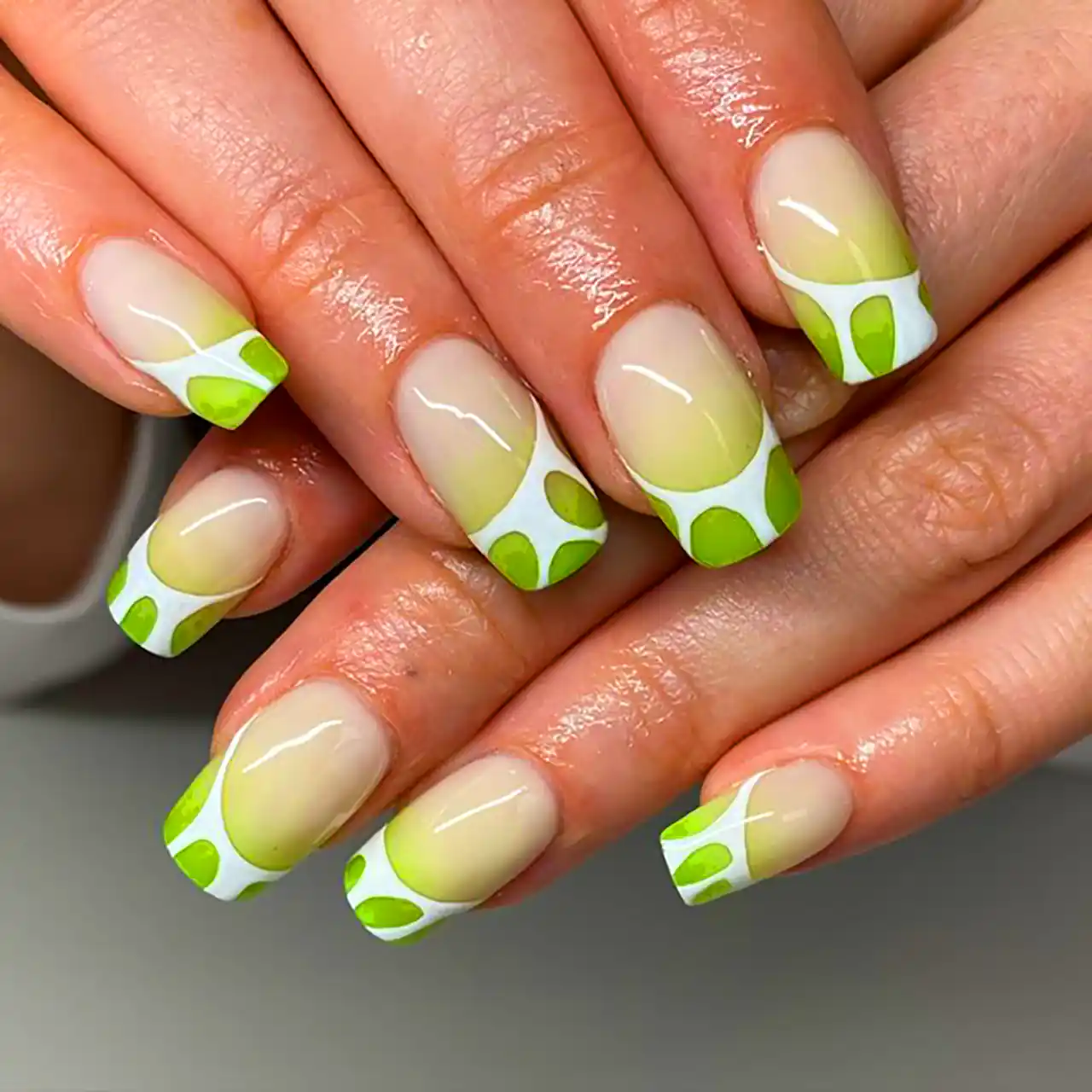 طرح ناخنن سبز خوشرنگ ماچا