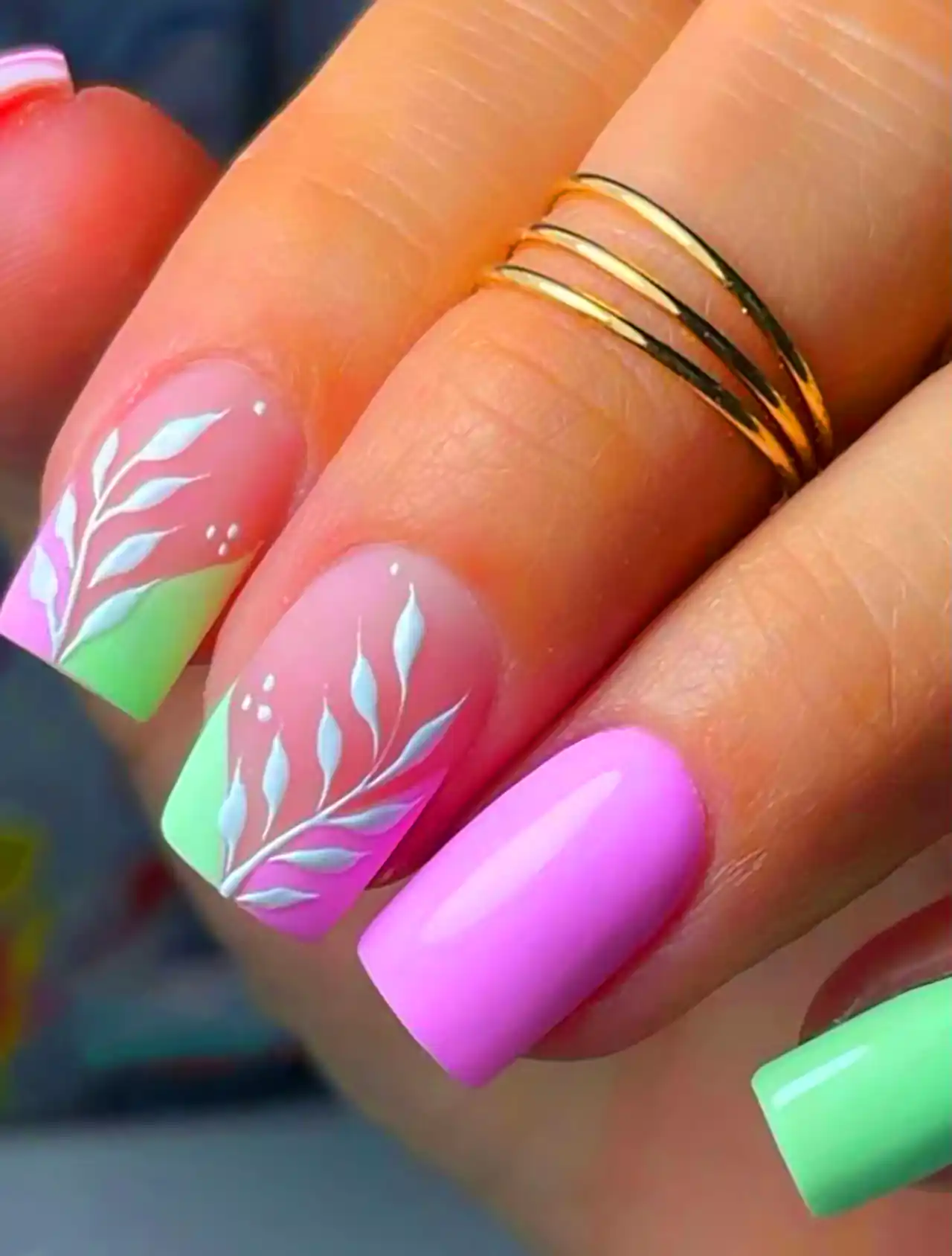 طرح ناخنن سبز خوشرنگ ماچا