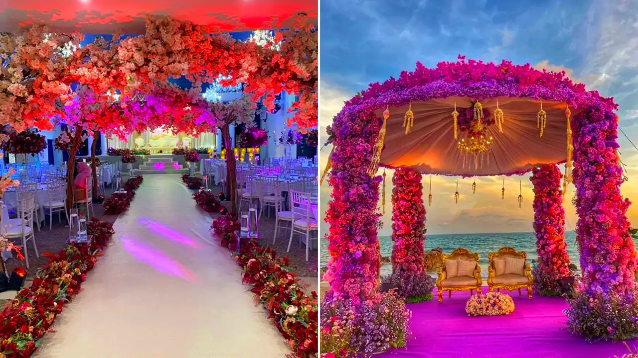 طاق گل برای مراسم عروسی