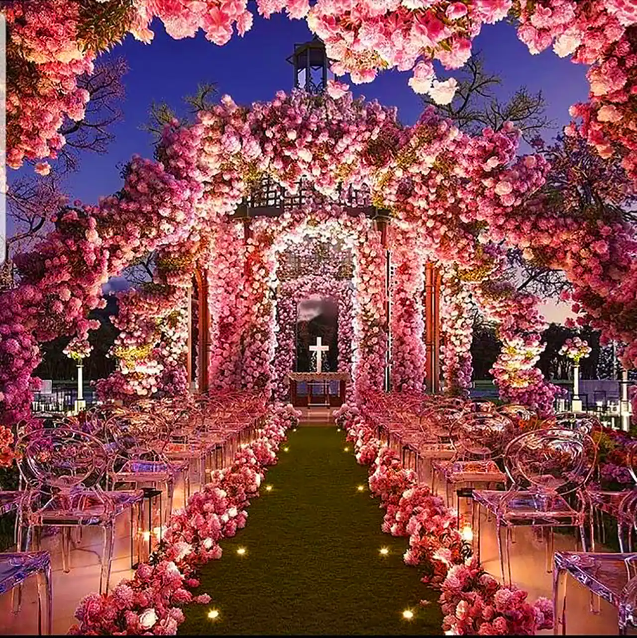 طاق گل برای مراسم عروسی